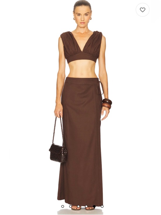Riot Swim Dresses & Skirts - Riot Swim Callen Side Tie Maxi Skirt in Chocolate new with tag